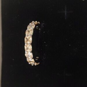 Bomb Party "Here's To Love" Lemon CZ Set In A Rhodium Eternity Band Size 11